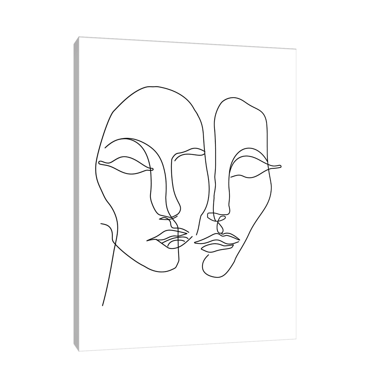 Two faces line drawing - ArtDeco Canvas