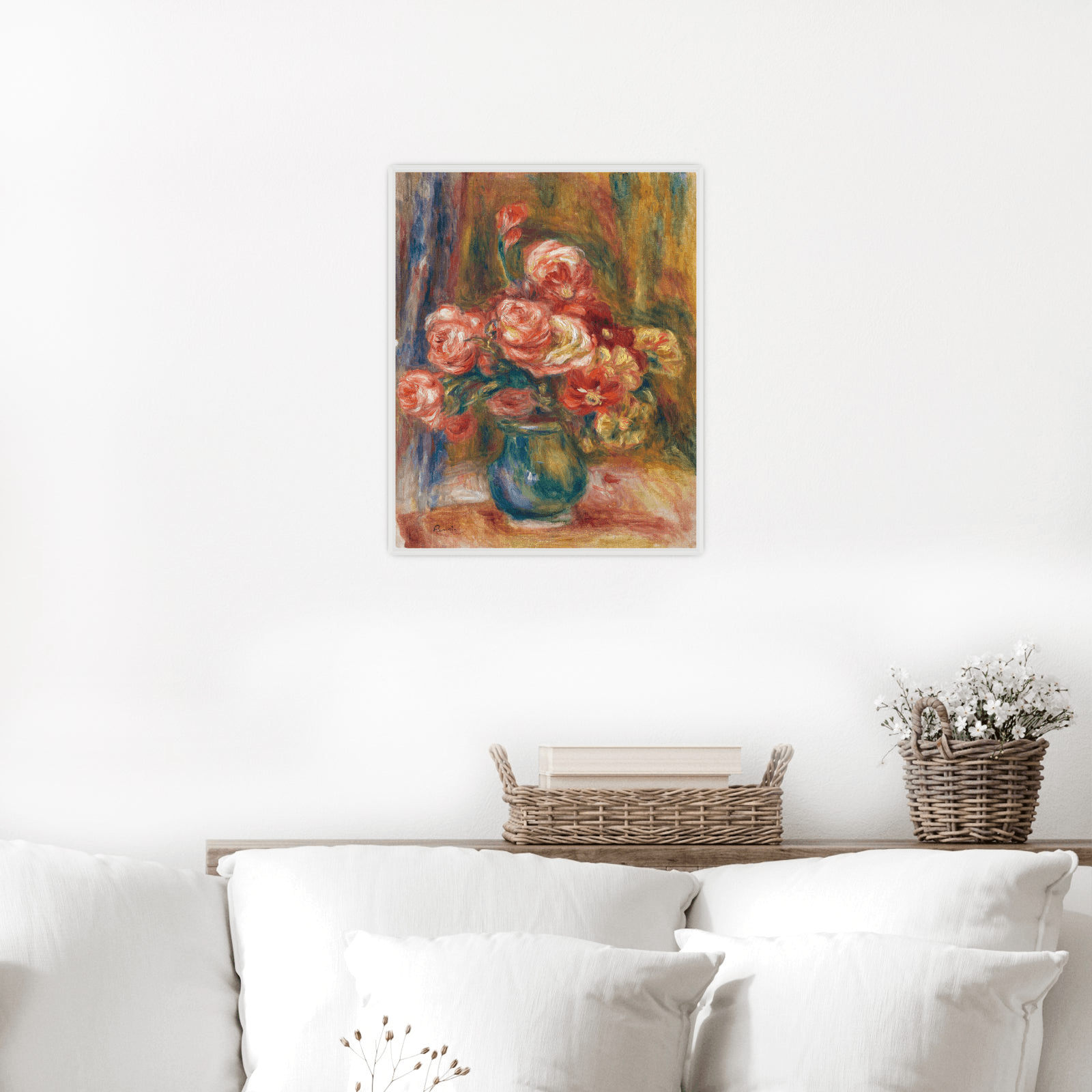 Vase of Roses, Pierre-Auguste Renoir - ArtDeco Canvas