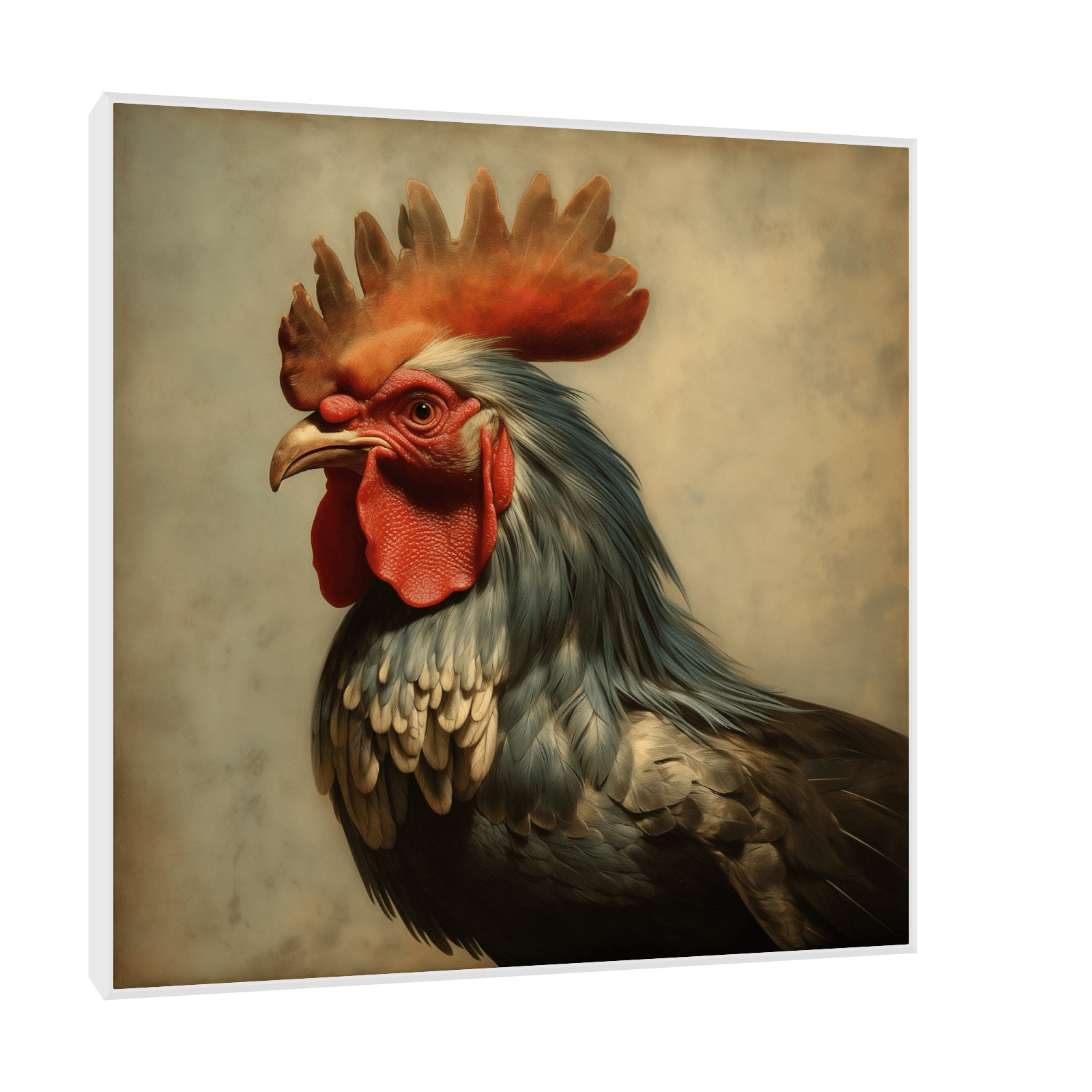 Vibrant Rooster - ArtDeco Canvas