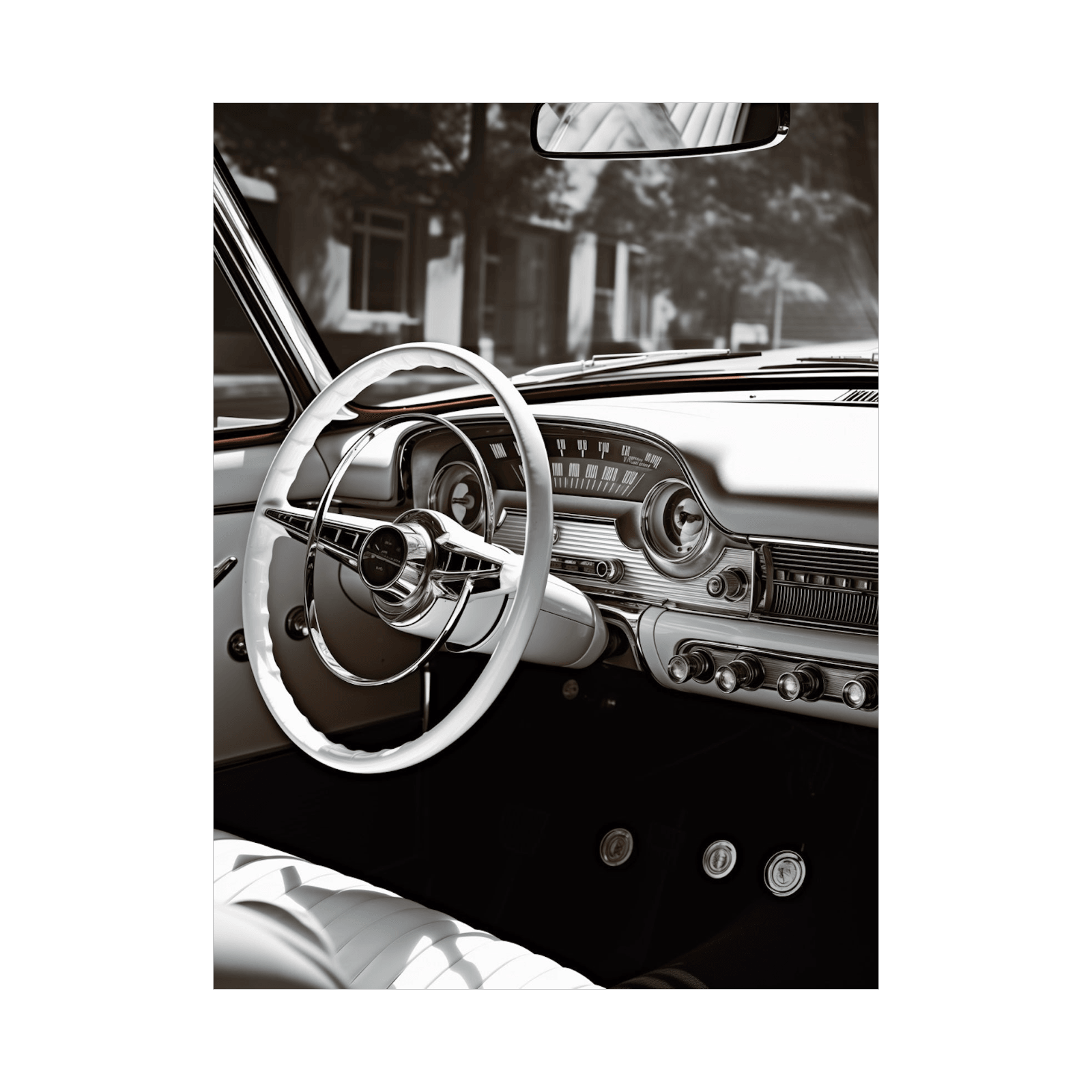 Vintage car interior ll - ArtDeco Canvas