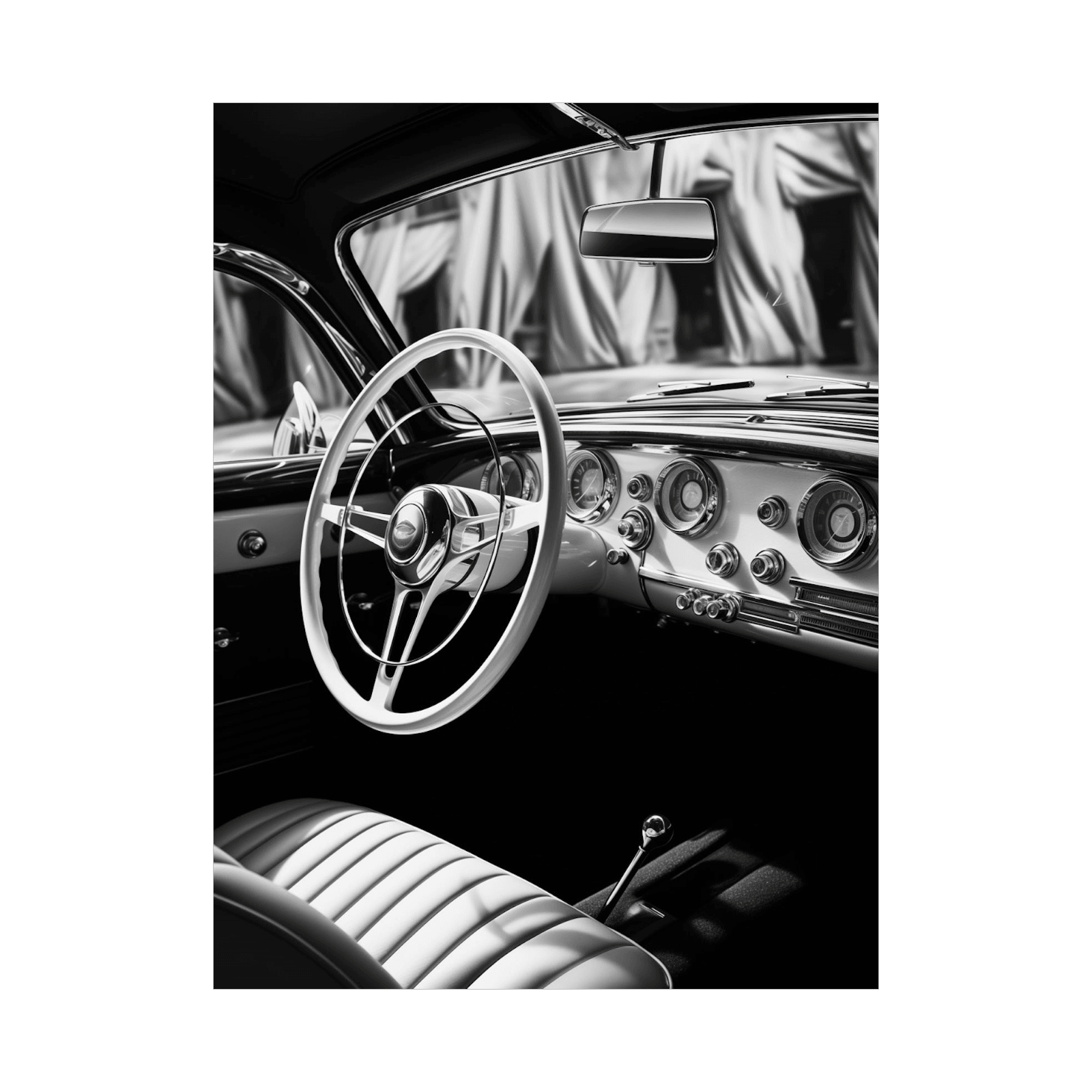 Vintage car interior lll - ArtDeco Canvas