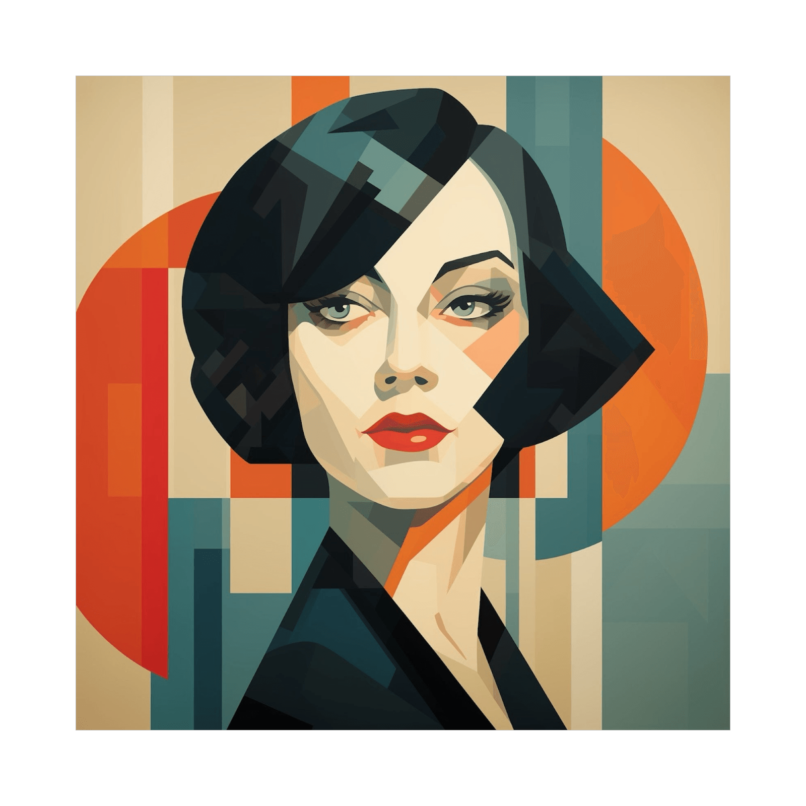 Vintage woman depiction - ArtDeco Canvas