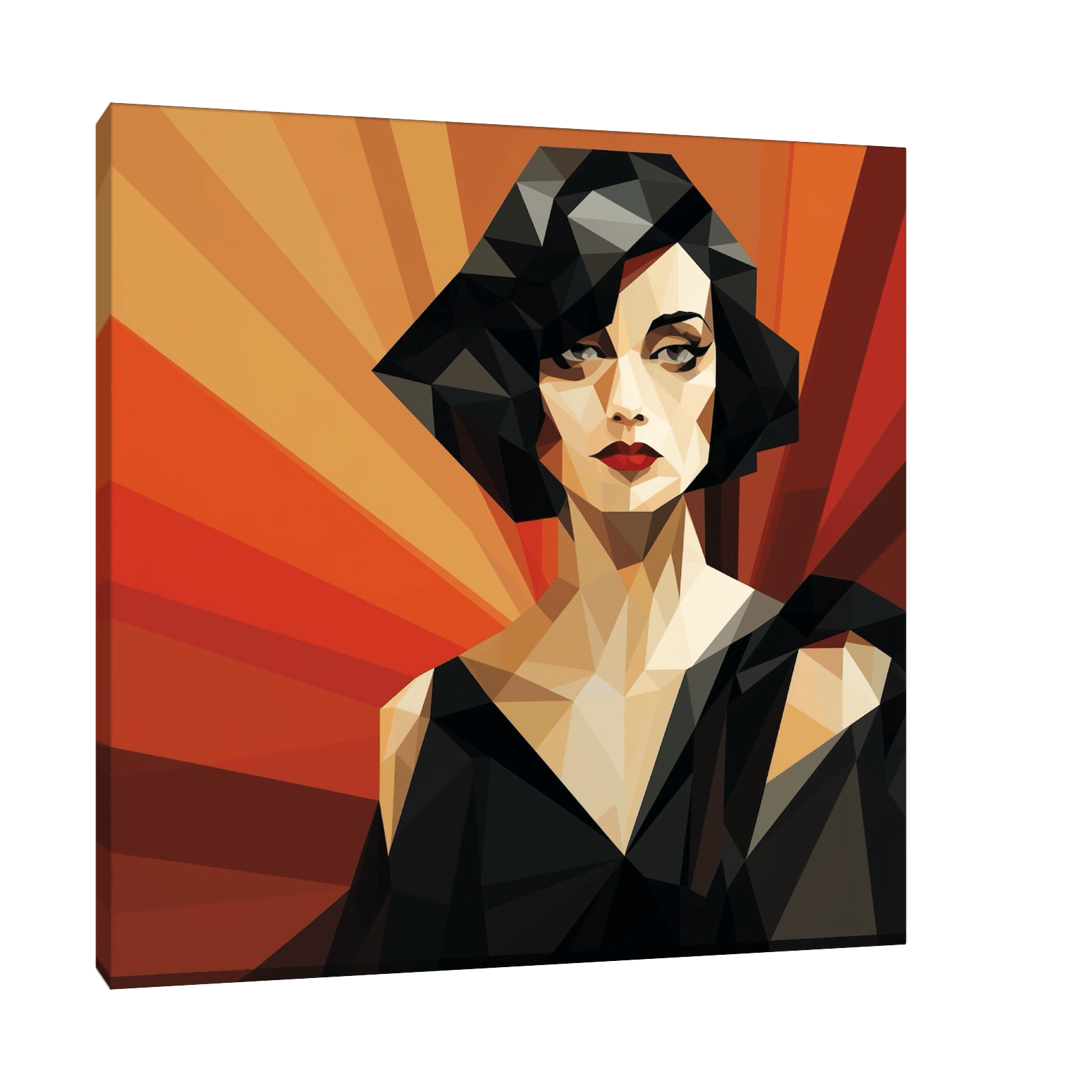 Vintage woman in black - ArtDeco Canvas