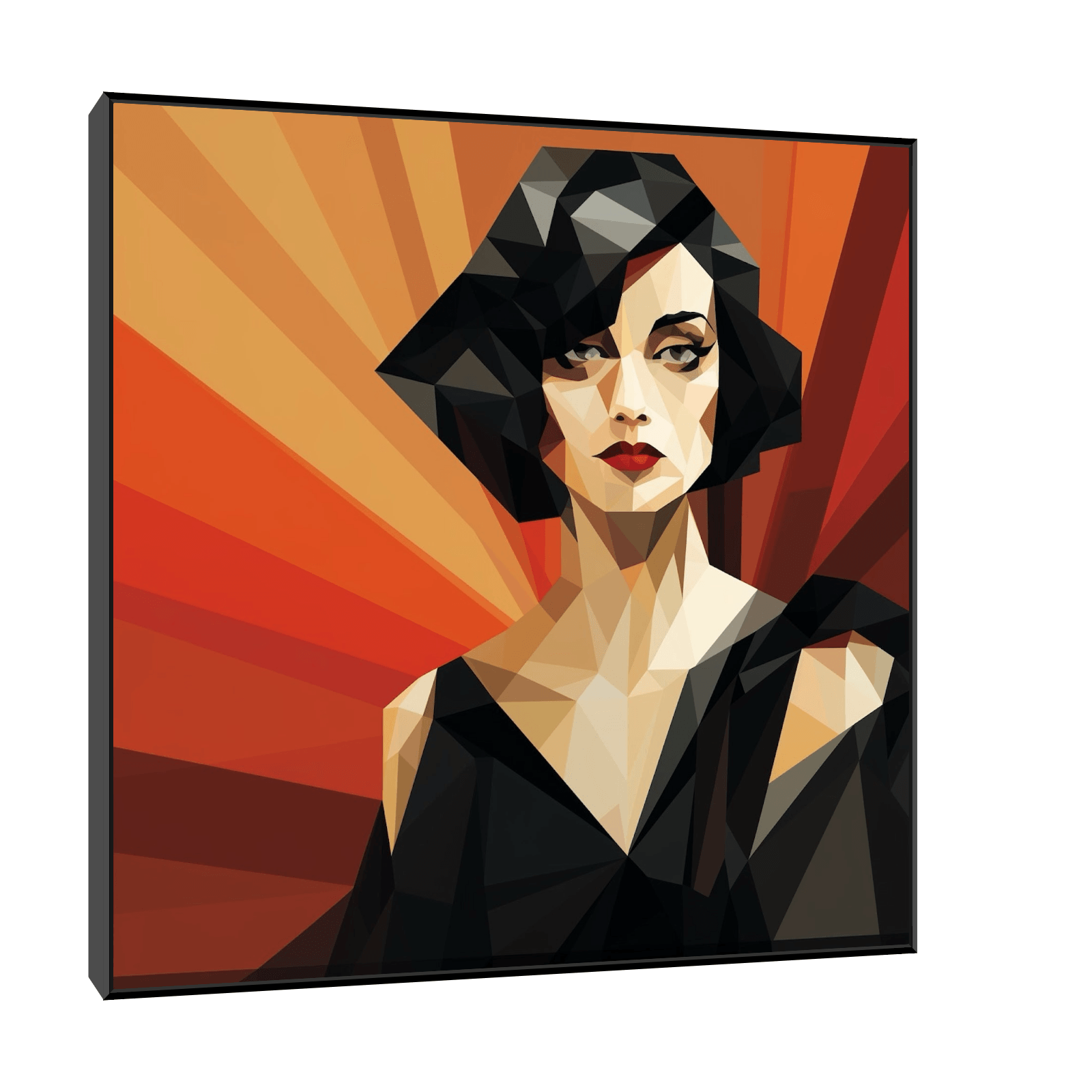 Vintage woman in black - ArtDeco Canvas