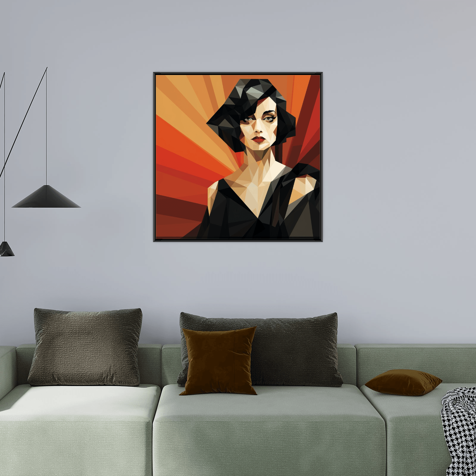 Vintage woman in black - ArtDeco Canvas