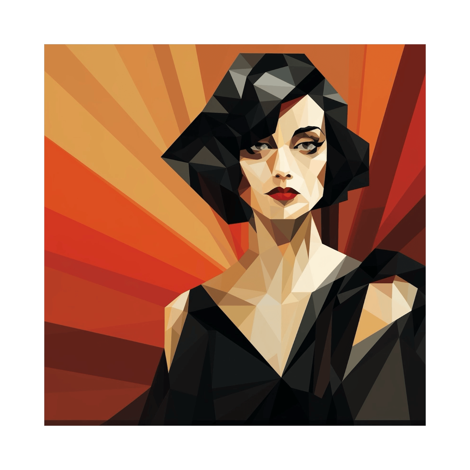 Vintage woman in black - ArtDeco Canvas