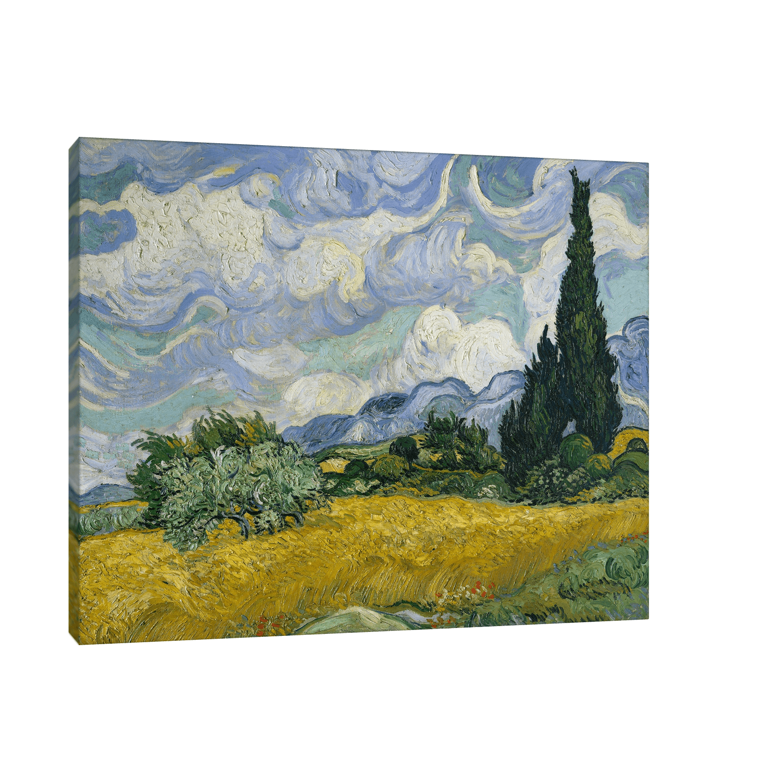 Wheat Field with Cypresses, Vincent van Gogh - ArtDeco Canvas