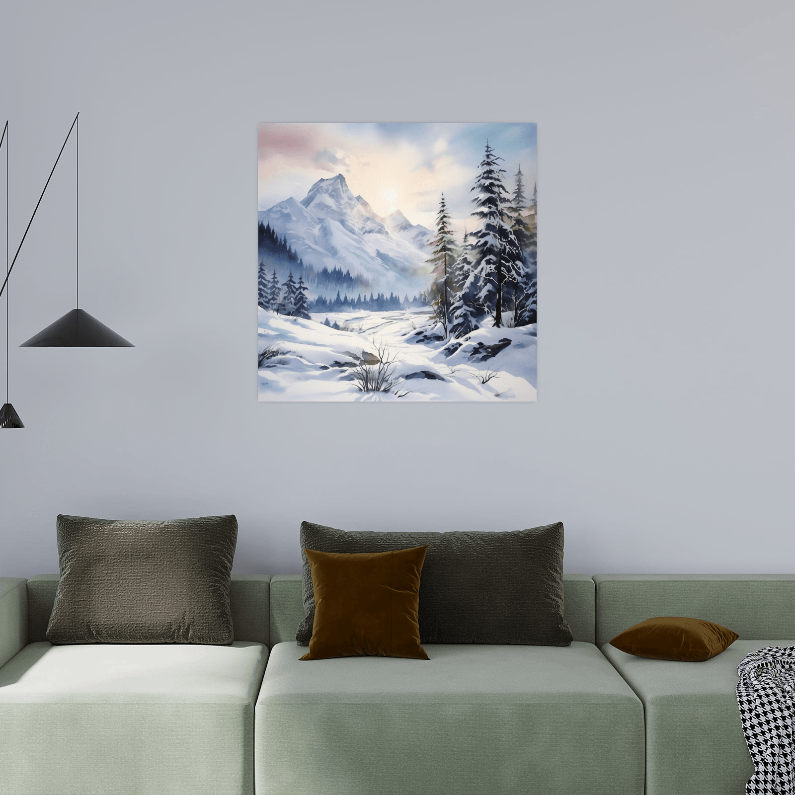 Winter morning on the mountain - ArtDeco Canvas