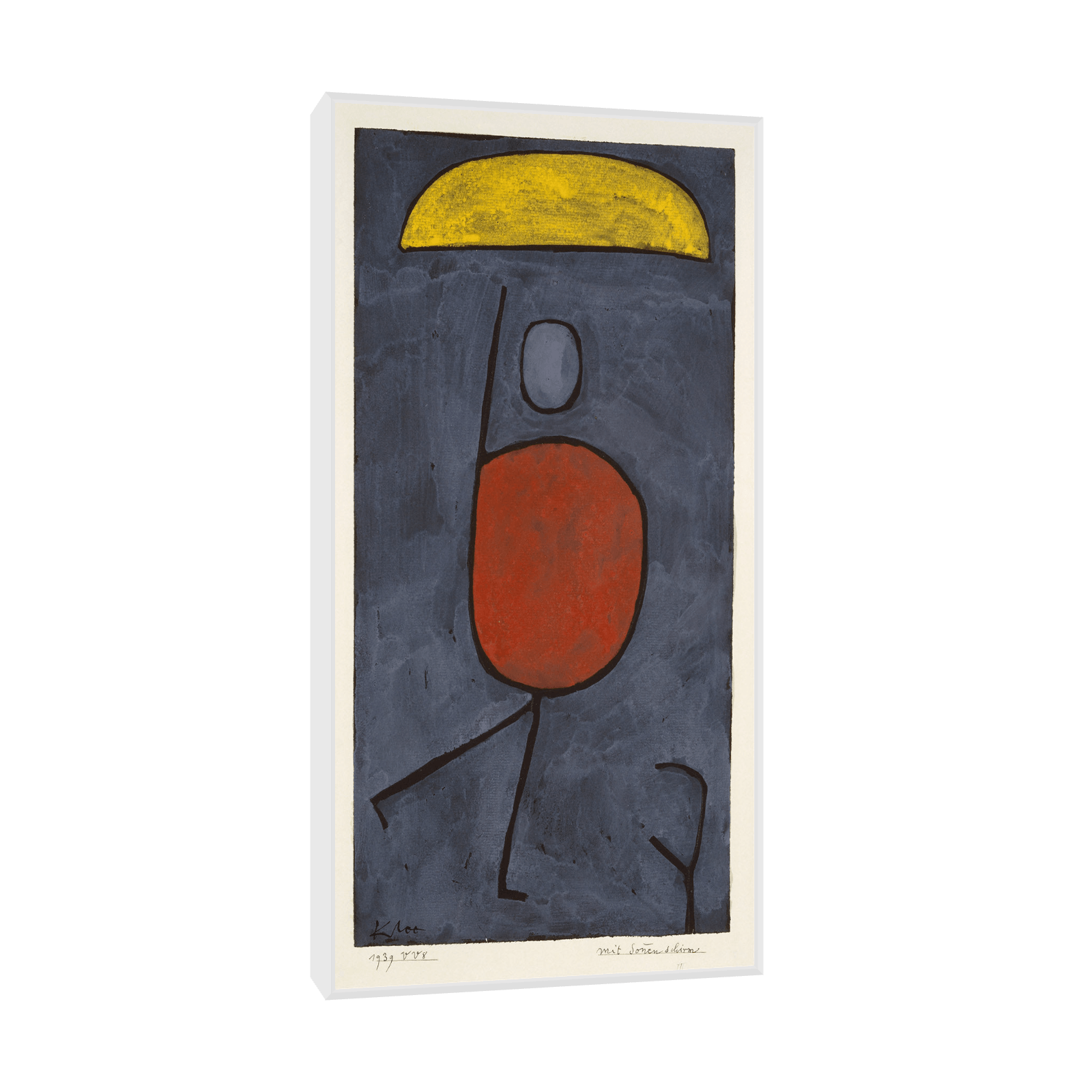 With an umbrella, Paul Klee - ArtDeco Canvas