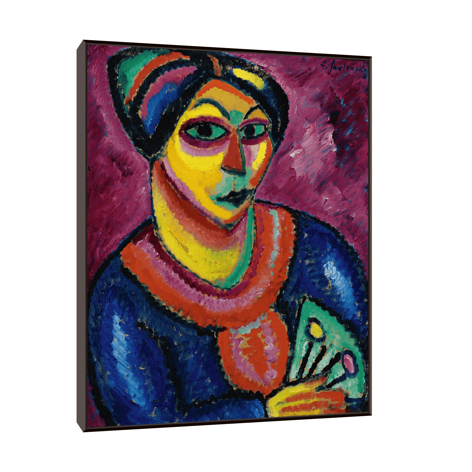 Woman With a Green Fan, Alexej von Jawlensky - ArtDeco Canvas