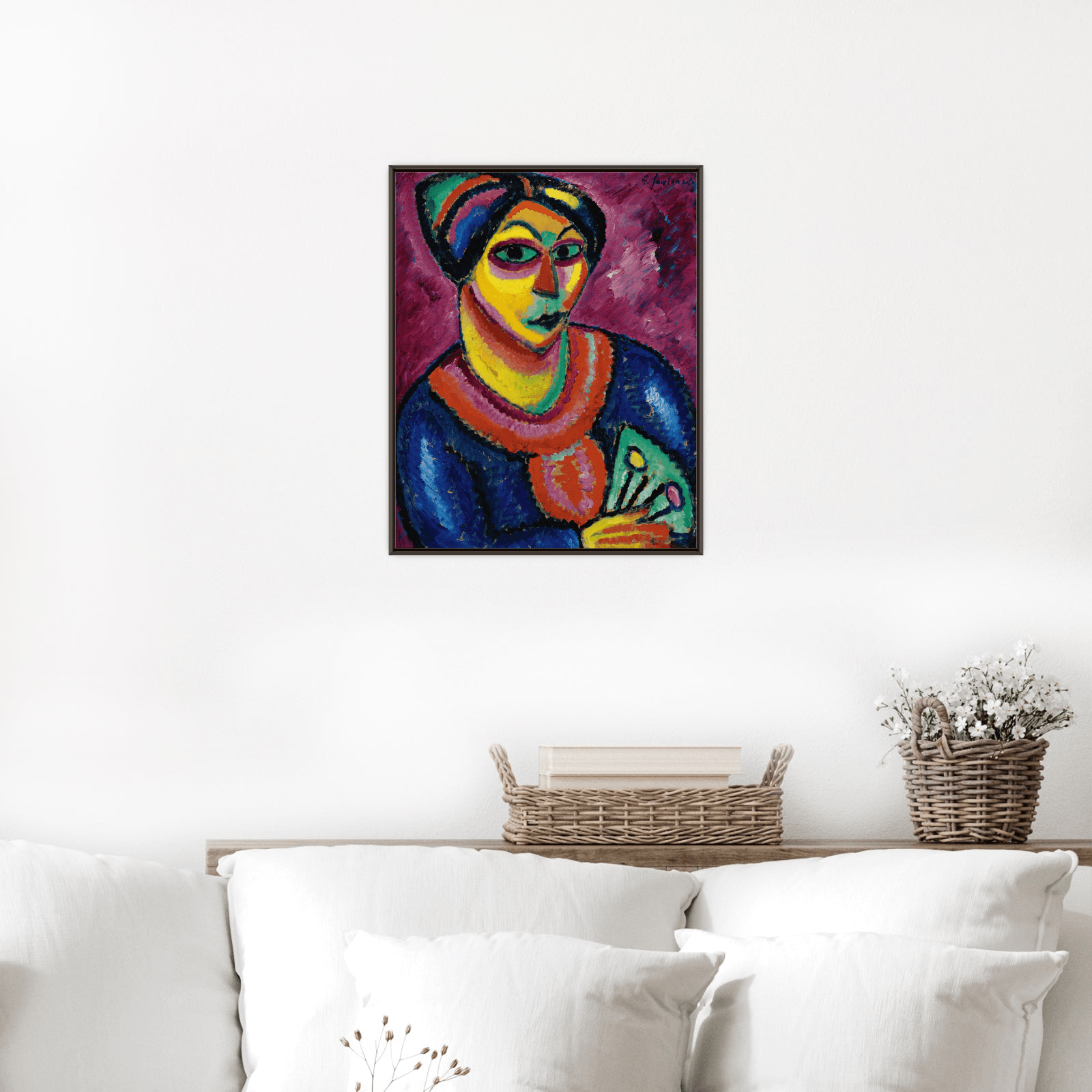 Woman With a Green Fan, Alexej von Jawlensky - ArtDeco Canvas