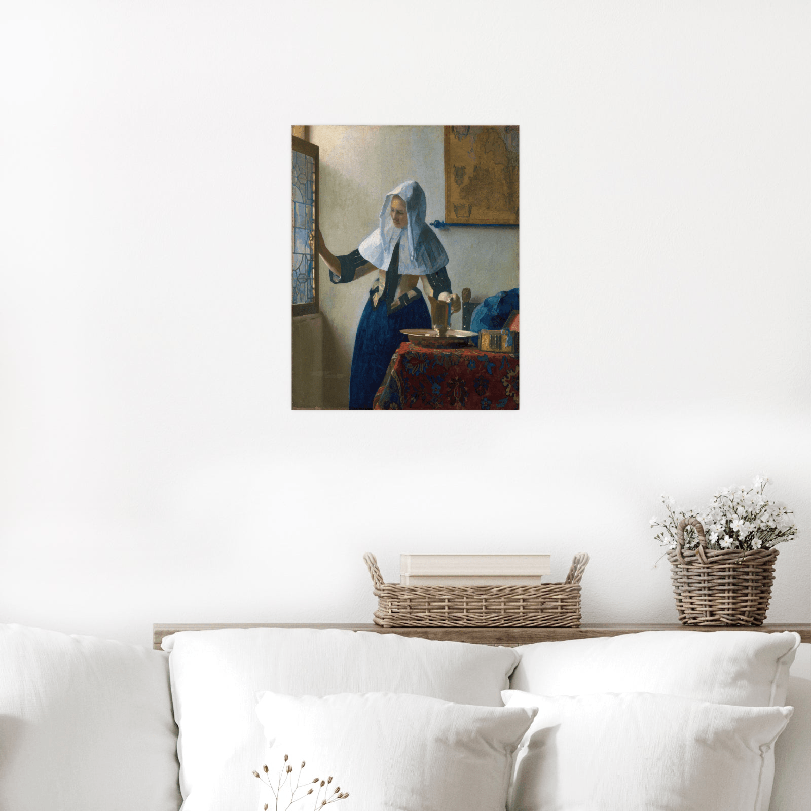 Young Woman with a Water Pitcher, Johannes Vermeer - ArtDeco Canvas