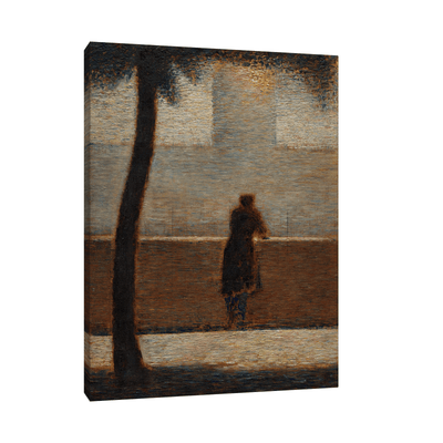 A Man Leaning on a Parapet, Georges Seurat - ArtDeco Canvas