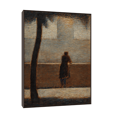 A Man Leaning on a Parapet, Georges Seurat - ArtDeco Canvas