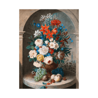 A flower still-life, Joseph August Satory - ArtDeco Canvas