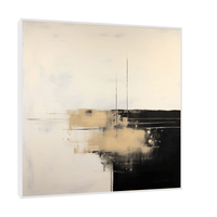 Abstract Geometry on beige - ArtDeco Canvas