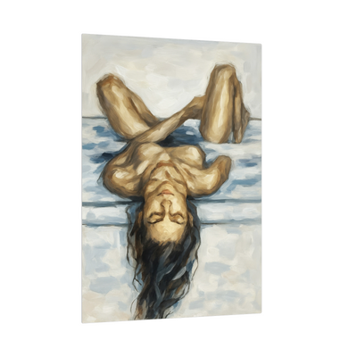 Abstract Nude Woman – Contemporary Oil Painting