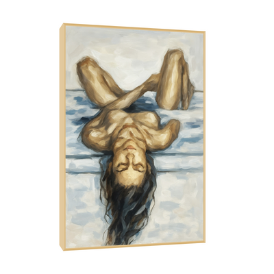 Abstract Nude Woman – Contemporary Oil Painting