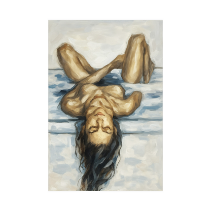 Abstract Nude Woman – Contemporary Oil Painting