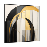 Abstract arches in black & gold - ArtDeco Canvas