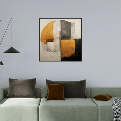 Abstract circle in Da Vinci style - ArtDeco Canvas