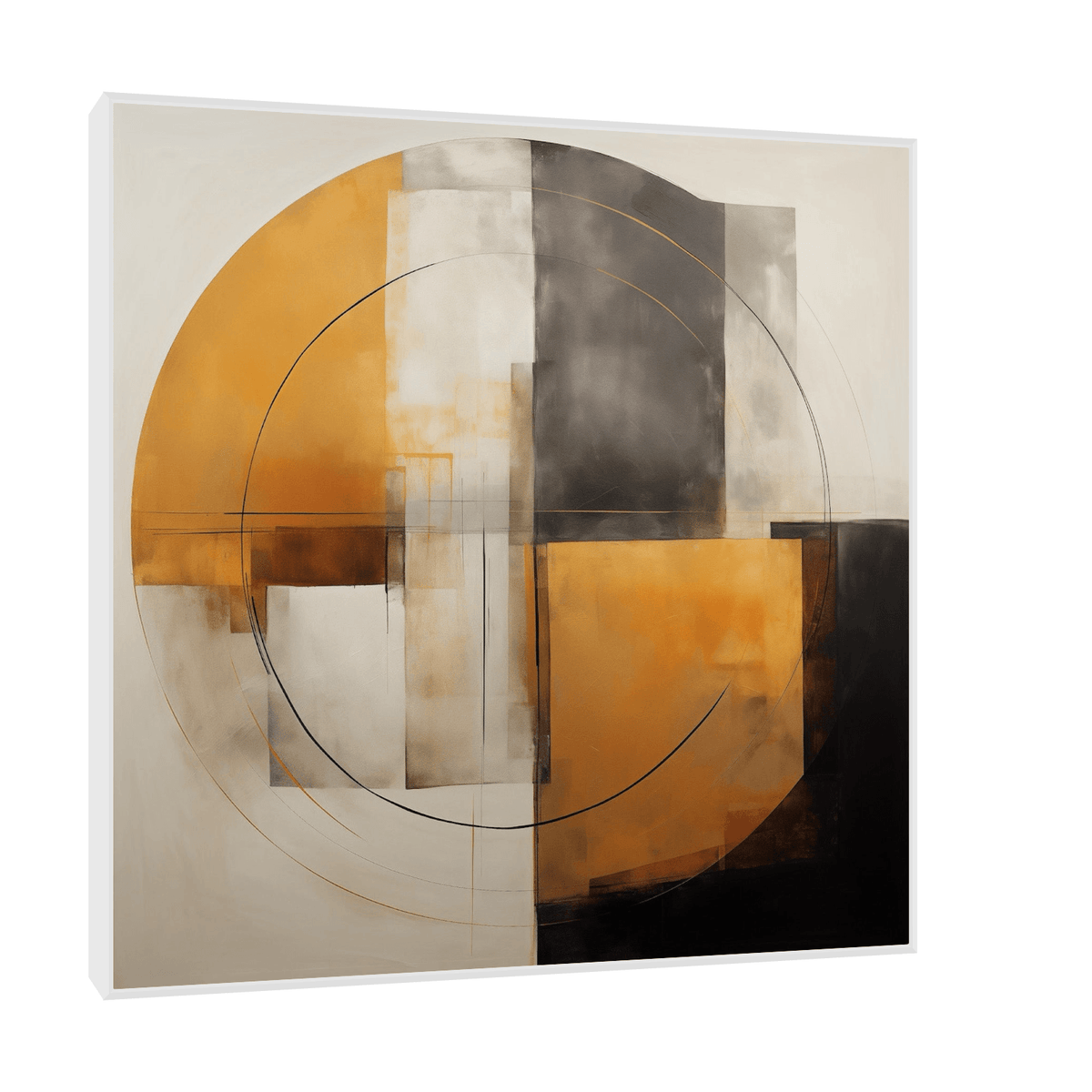 Abstract circle in Da Vinci style - ArtDeco Canvas