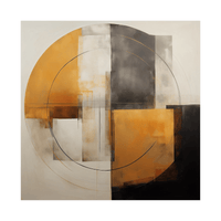 Abstract circle in Da Vinci style - ArtDeco Canvas