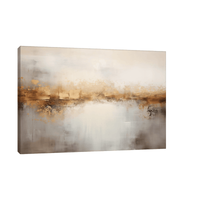 Abstract horizon with grey and brown - ArtDeco Canvas