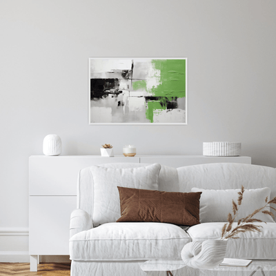 Abstract impression in black and green - ArtDeco Canvas