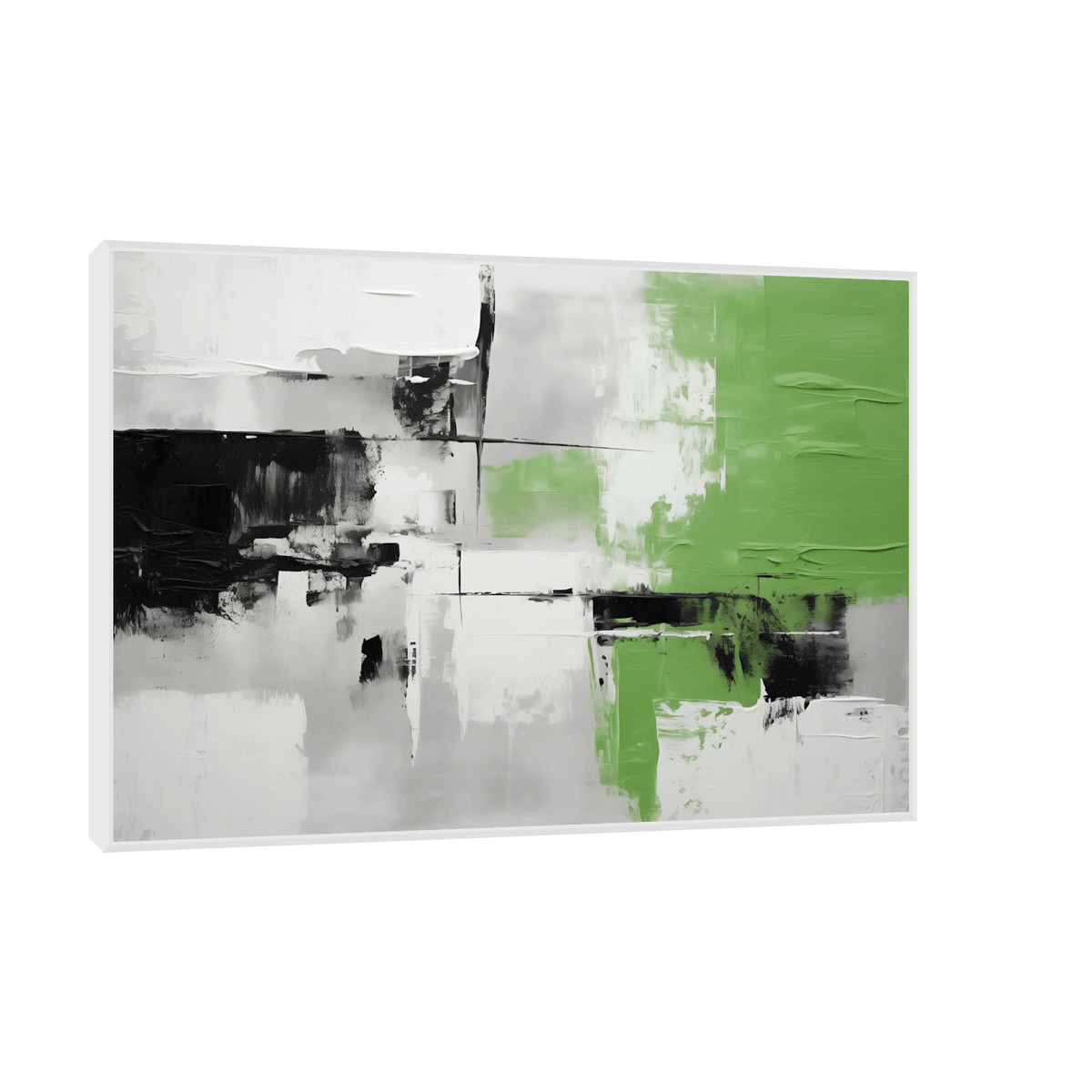 Abstract impression in black and green - ArtDeco Canvas