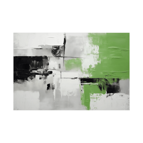 Abstract impression in black and green - ArtDeco Canvas