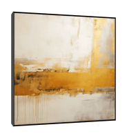 Abstract pattern in beige and gold - ArtDeco Canvas