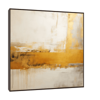 Abstract pattern in beige and gold - ArtDeco Canvas