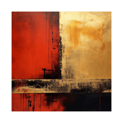 Abstracted Angles in Gold - ArtDeco Canvas