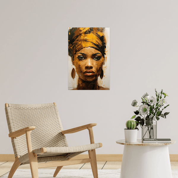 African woman in gold - ArtDeco Canvas