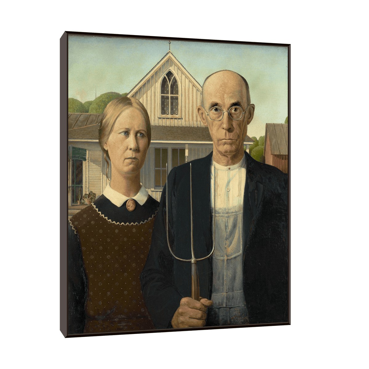 American Gothic, Grant Wood - ArtDeco Canvas