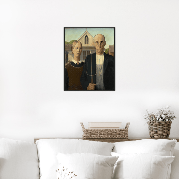 American Gothic, Grant Wood - ArtDeco Canvas