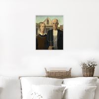 American Gothic, Grant Wood - ArtDeco Canvas