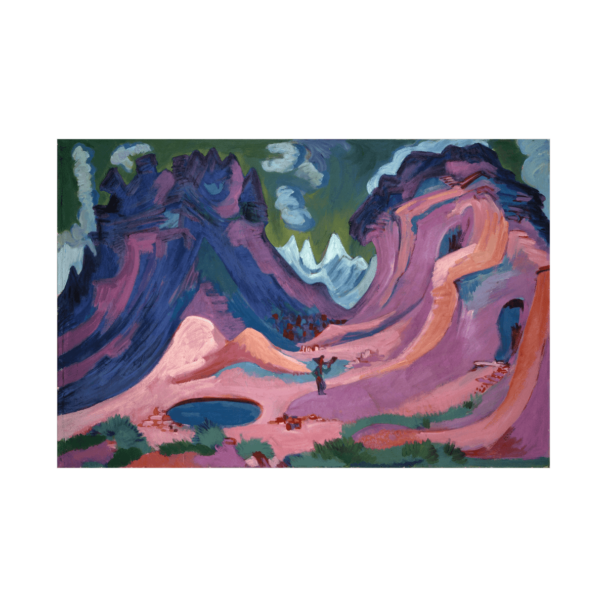 Amselfluh, Ernst Ludwig Kirchner - ArtDeco Canvas