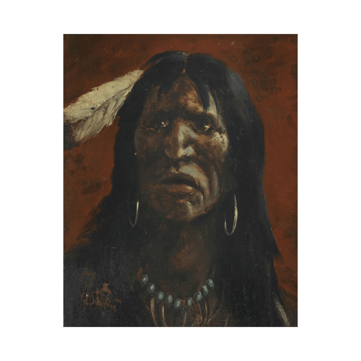 Apache Head, Frank Paul Sauerwein - ArtDeco Canvas