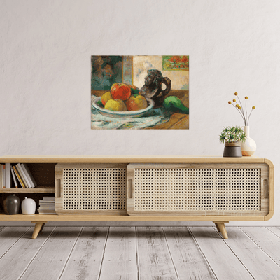 Apples, a Pear, and a Ceramic Portrait Jug, Paul Gauguin - ArtDeco Canvas