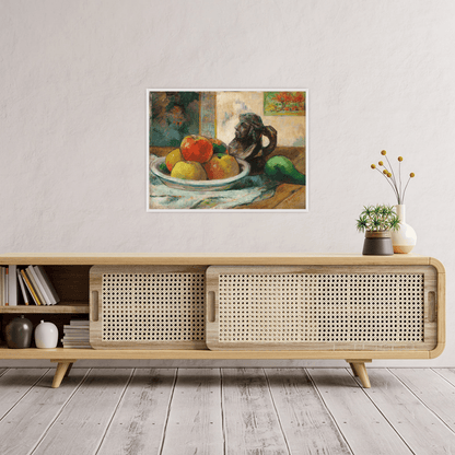 Apples, a Pear, and a Ceramic Portrait Jug, Paul Gauguin - ArtDeco Canvas