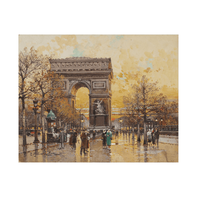 Arc de Triomphe in the Fall, Eugène Galien-Laloue - ArtDeco Canvas