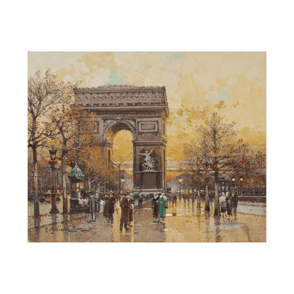 Arc de Triomphe in the Fall, Eugène Galien-Laloue - ArtDeco Canvas