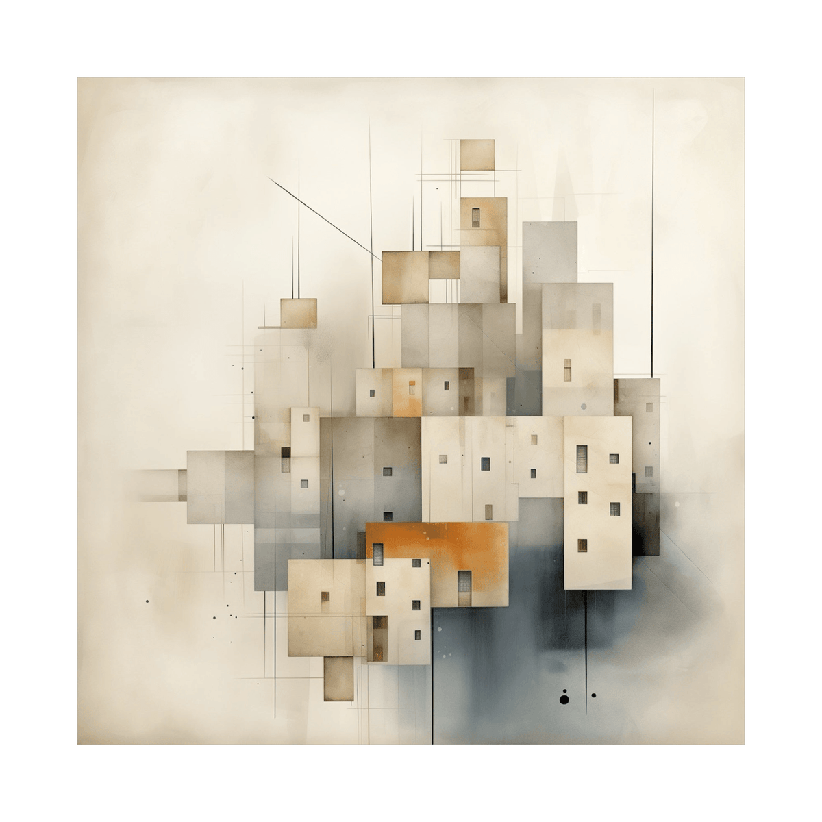 Assemble of buildings - ArtDeco Canvas