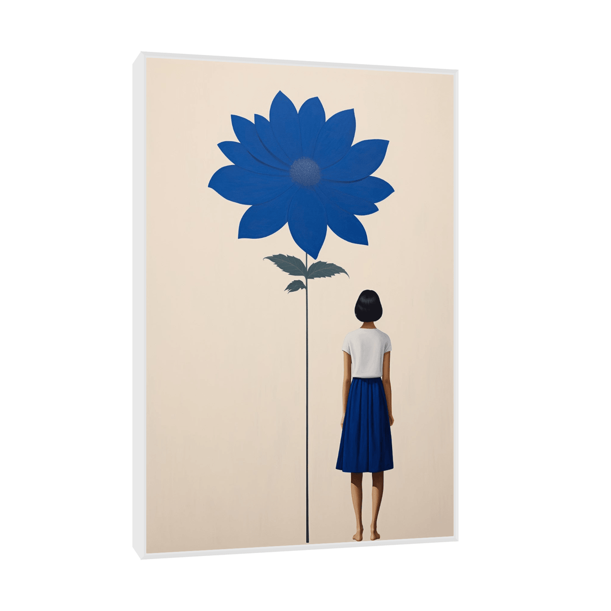 Audrey ant the blue flower - ArtDeco Canvas