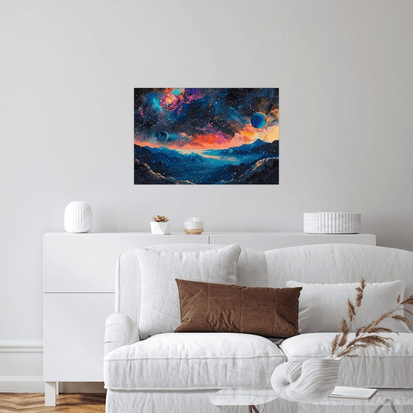 Barren planet landscape - ArtDeco Canvas