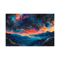 Barren planet landscape - ArtDeco Canvas