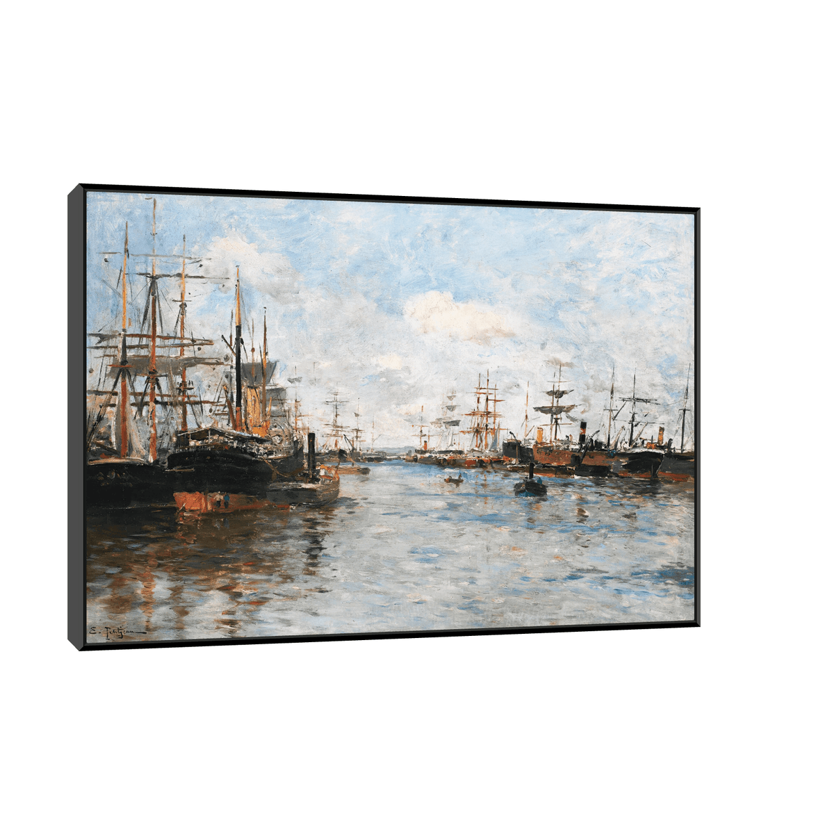 Bateaux en Rade, Edmond-Marie Petitjean - ArtDeco Canvas