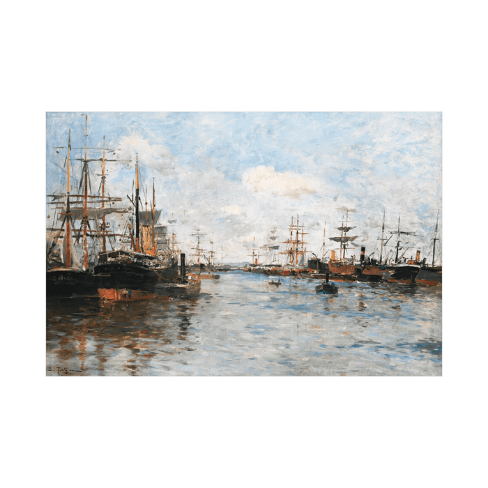 Bateaux en Rade, Edmond-Marie Petitjean - ArtDeco Canvas